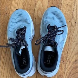On Cloudmonster Running Shoes in Light Blue